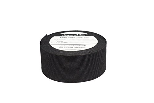 Knit pesado Stretch Elastic Band alta elasticidad de Negro