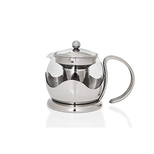 Sabichi 750 ml Teapot, Silver, 14 x 17 x 14 cm