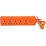 Royal Communication™ 2.5 Meter Long Wire Fire Resistant Power Strip Extension Cord Board 5 Socket Individual Switch
