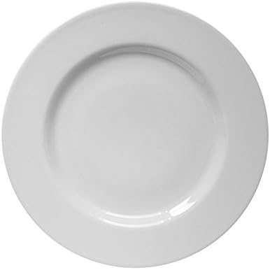 Pack of 6 White Porcelain Plates Series Ischia Saturnia Made in Italy 6 Piatti Frutta 21cm