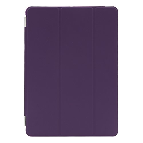 Besmall Neu Ultra Slim Edles iPad Air iPad 5 Hülle – Smart Cover Leder Case Schutz Hülle Tasche + Back Case – inkl. Displayschutzfolie Reinigungstuch Stift mit Multi Ständer Auto Sleep Wake (iPad Air/iPad 5, Farbe:Lila) - 6