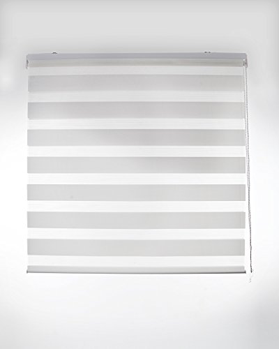 Blindecor Lira - Estor enrollable doble tejido, noche y día, 160 x 250 cm, color crema