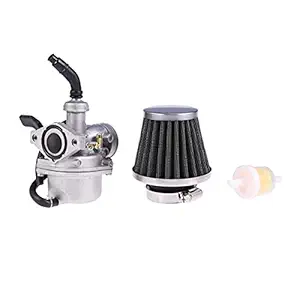 HEALLILY PZ19 Carburetor 1 Set ATV PZ19 Lever Choke Carburetor Carb with Fuel Filter and 35mm Air Filter 50cc 70cc 80cc 90cc 110cc 125cc ATV CRF Dirt Bike