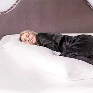 DHAWARIYA'S Ultra Soft Cotton Large Body Pillow (20x54 inch, White)