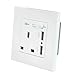 Produktbild ILS - SWILET DC 5V 2100mA Dual USB Port Buchse Elektro-Hauptwand-Power Charger UK Standard-Steckdose Panel-kompatibel für US zweipoligen Stecker Universal dreipoligen Stecker