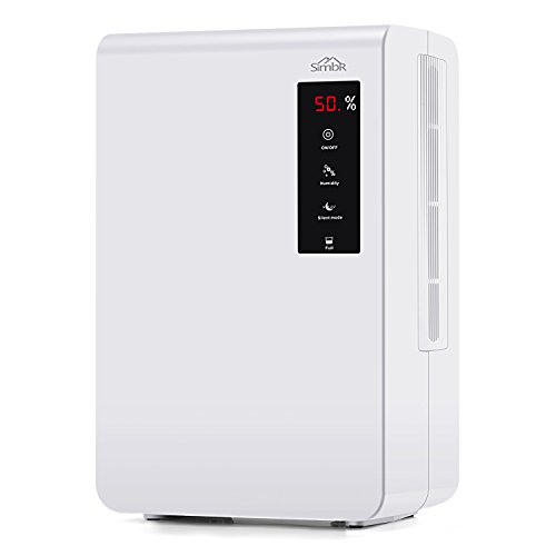 SIMBR Luftentfeuchter 1.5L/Tag mit 3L Wassertank 150W Für Räume bis 35 m², Weiß