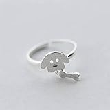 Katylen S925 Silber Ring Weibchen Gebürstet Welpenknochen Ring Nette Offene Frau, 925er Silberring
