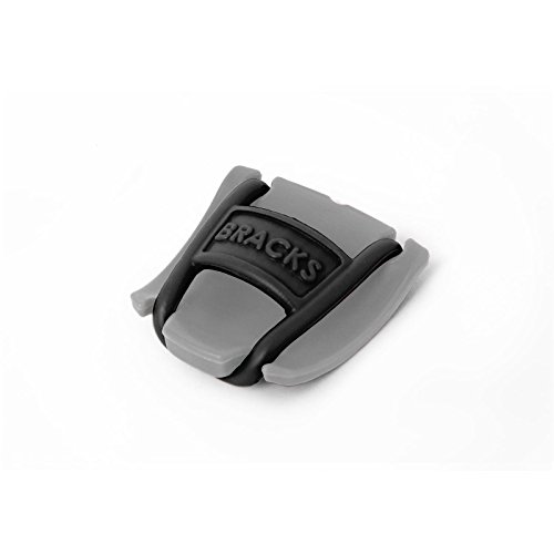 Preisvergleich Produktbild BRACKS Schnürsenkelclip Grau / Schwarz, 1 Paar
