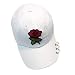 Produktbild TINGU Unisex Baseballkappe für Damen, Herren, Paar, Rose, Snapback, Hip Hop, flach, Weiß