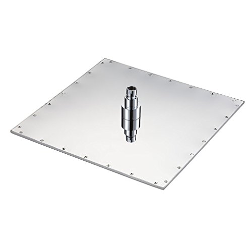 Auralum® 2Jahren Garantie 40*40cm Top Spray Festmischer Duschkopf Showerhead Regendusche Regenbrause die Beleuchtungsanlage für Badezimmer-Installation Dusche Quadrat-LED Dusche mit regen Effekt in Variablen Farben Edelstahl (Chrom) - 4