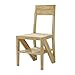 Produktbild RMJAI Massivholzleiter Stuhl Mehrzweck-Haushaltsklappstuhl Herringbone Trittleiter Innenregal Nordic Leiter Stuhl 38 × 41,5 × 90 cm Tritthocker (Color : Log Color)