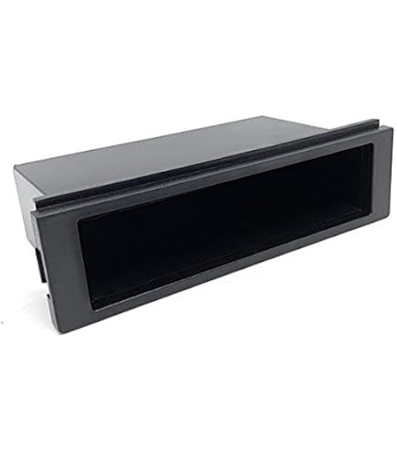Façade Noire 1 DIN Pour Autoradio - Cache Baie Universel 59x189mm Pour VW, Audi, Mercedes