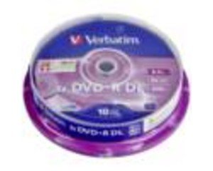 10 x DVD+R DL - 8.5 GB 8x - mattes Silber - Spindel - Speichermedium