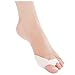 White Silicone Gel Foot Two Toes Separator Hallux Valgus Corrector Straightener Orthosis
