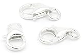kettenverschluss echt silber ✅ Vielseitige Anwendungen: Robuste Schmuckkarabiner für Armbänder oder Ketten verleihen deinen DIY Schmuck eine hochwertige Optik als kleiner Schmuckverschluss für Ketten Armbänder und sind das perfekte Zubehör