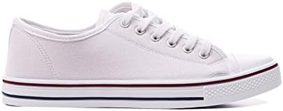New Ladies Womens Girls Flat Lace Up Pumps Plimsolls Canvas Trainers Shoes Size