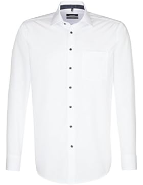 SEIDENSTICKER Herren Hemd Comfort Langarm Bügelfrei Uni / Uniähnlich Businesshemd Kent-Kragen Kombimanschette...