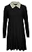 Produktbild Creepy School Girl Kostüm mit Perücke und Augen-Make-up, vollständiges Outfit Gr. One size, Collar Swing Dress Black