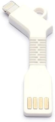 aricona N°477 - USB Micro-B to USB Connector PowerBank Adapter Cable as a keychain, Flexible Compact Alternative to a Charging Cable, size:Apple;color:white