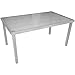 Produktbild Gartentisch Aluminium Glastisch mit satinierter Glasplatte Silbergrau 150x90cm Gartenmöbel Terrassenmöbel Balkonmöbel Beistelltisch