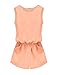 Allegra K Women Round Neck Sleeveless Cut Out Back Short Jumpsuit Pale Pink S