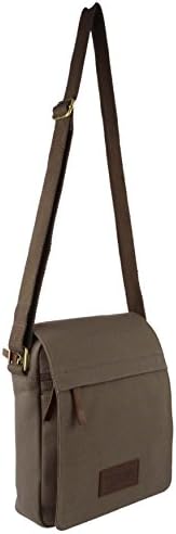Taranis Canvas Leather North South Cross Body Bag Travel iPad