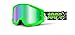 Produktbild MOTOCROSS BRILEL CROSS BRILLE GRÜN GRÜN VERSPIEGELT 100% STRATA CRAFTY LIME BRILLE GOGGLE MOTOCROSS QUAD ATV MX SX CROSS MTB OFFROAD