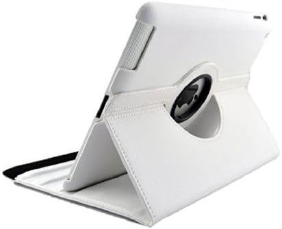 PU Leather 360 degree rotation stand iPad case for Apple Ipad mini ipad mini 2nd generation, Free Screen Protector & Stylus - White