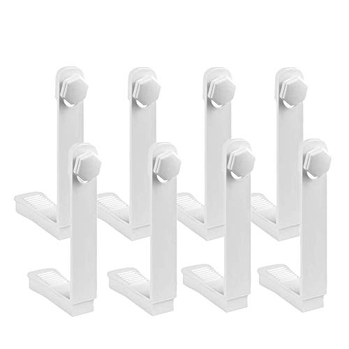 Amoboo Sujetadores para Sábanas, Clips de Hoja Soporte de fijación para colchón multifunción (Blanco, 8pcs)