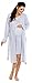Zeta Ville Maternity - Women's Nursing Nightdress Robe Set Labour Hospital 384c (Light Grey, UK 12/14)