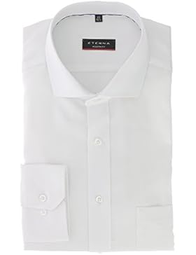 ETERNA Modern Fit Hemd Langarm Haifischkragen Struktur weiß