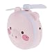 Produktbild non-brand Handventilator Mini Tragbar Wiederaufladbar Ventilator USB Klein Lüfter Fan mit LED Schminkspiegel für Büro Reisen Camping, Rosa - Rosa 1