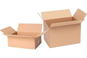 FCI Scatoloni 30x20x15 cm - 20 Pezzi - Scatola di Cartone modello 1 Onda singola - Imballaggi per Spedizione e Trasloco