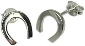 Classic Small Sterling Silver Horseshoe Stud Earrings