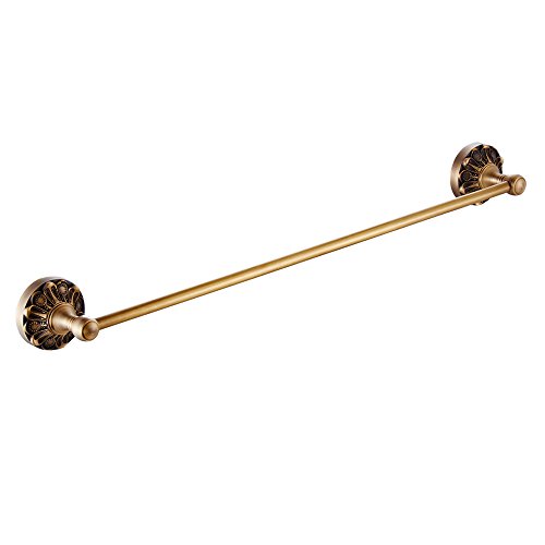 Weare Home Antike Bronze Retro Stil Badezimmer Accessoires Einzeln Handtuchstange Handtuchhalter aus Bronze Deko Design Wandmontag Wandhalterung Bohren, L61cm
