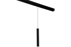 TOT ELECTRIC FARETTO A CILINDRO LED 8W Nero pe Binario Magnetico elettrificato illuminazione a bassa tensione 48V Luce Calda a sospensione sospeso