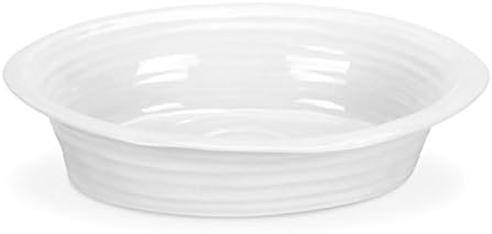 Sophie Conran for Portmeirion Oval Pie Dish, Porcelain, White, 23 x 30 x 6.6 cm