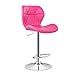 Produktbild BAR STOOL HG Barhocker - Liftbar Barhocker - Gebogene Rückenlehne Durable Comfort Lederkissen kann gedreht Werden -barstools (Farbe : Rose rot)