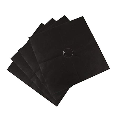 Juego de láminas protectoras universal para cocina de gas, de Lalang, color negro, 4 unidades
