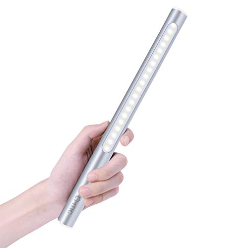 Preisvergleich Produktbild Unter Kabinettlicht, Berührungssteuerung 4-Lichtmodi, 2000mAH wiederaufladbare LED-Lichtleiste mit Magnetstreifen für Küche, Kleiderschrank, Camping, Keller, Video-Fotografie-Make-up, Silber