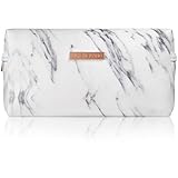 EINFACHE UND SCHNELLE REINIGUNG: Das Makeup Case in stylischer Marmoroptik besteht aus einem hochwertigen und abwischbaren Material, das sogar für die Maschinenwäsche geeignet ist, Sie werden von unserer Waschtasche mehr als begeistert sein!