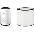 Philips Series 800 Compact Air Purifier with Real Time Air Quality Feedback, HEPA, AC0820/30&NanoProtect HEPA Replacement Air Purifier Filter FY0194/30 – Compatible with AC0820/30, Silver