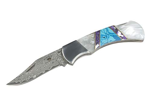 Ed Mahony Navajo Couteau de poche Damas VG-10