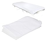 Jetable Draps de Lit Étanche Non-tissé Couverture de Salon de Beauté 10Pcs 175 x 75cm pour le Massage Tatouage de Salon de Beauté (Blanc)