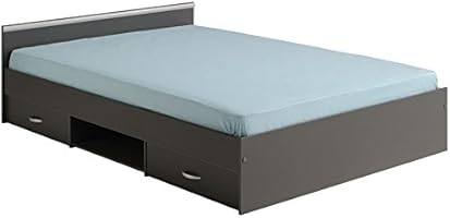 Parisot 2068L24T Lit - Alpha Lit Gris Ombre 140X200 Bois