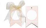 Circles and Gold Lines Gift tags (Pink)