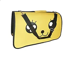 RvPaws Small Dog Cat Carrier Breathable Barrel Printed Sling Hands Outdoor Travelling Bag for Pet Puppy (Yellow)