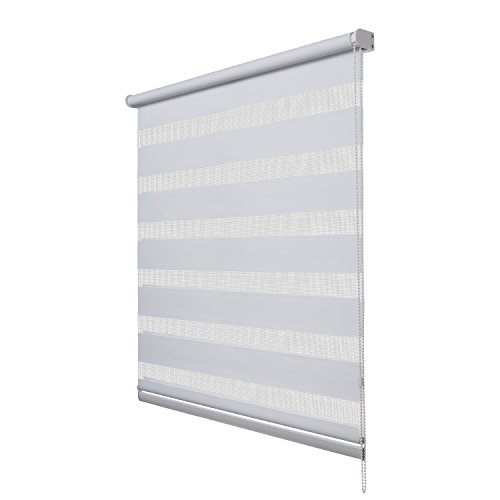 Fensterdecor Klemmfix Mini Duo-Rollo Doppelrollo ohne Bohren / Weiß 60 x 150 cm (BxH) - 2