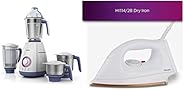 Philips Viva Collection HL7701/00 750-Watt Mixer Grinder with 4 Jars (Elegant Lavender and White)