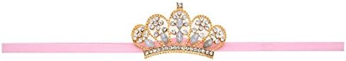 4 Pack Children with Tousheng Baby Hair Crown Diamond Crown Headband,Golden